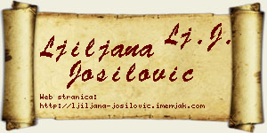 Ljiljana Jošilović vizit kartica